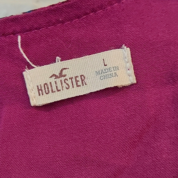 Hollister Floral Shear Long Sleeves Peasant Dress, Size Large - Picture 5 of 9